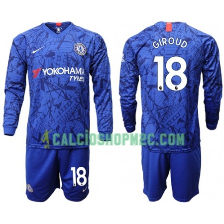 Chelsea Giroud 18 Bambino Maglia Prima 2019/2020 Manica Lunga (+ Pantaloncini)